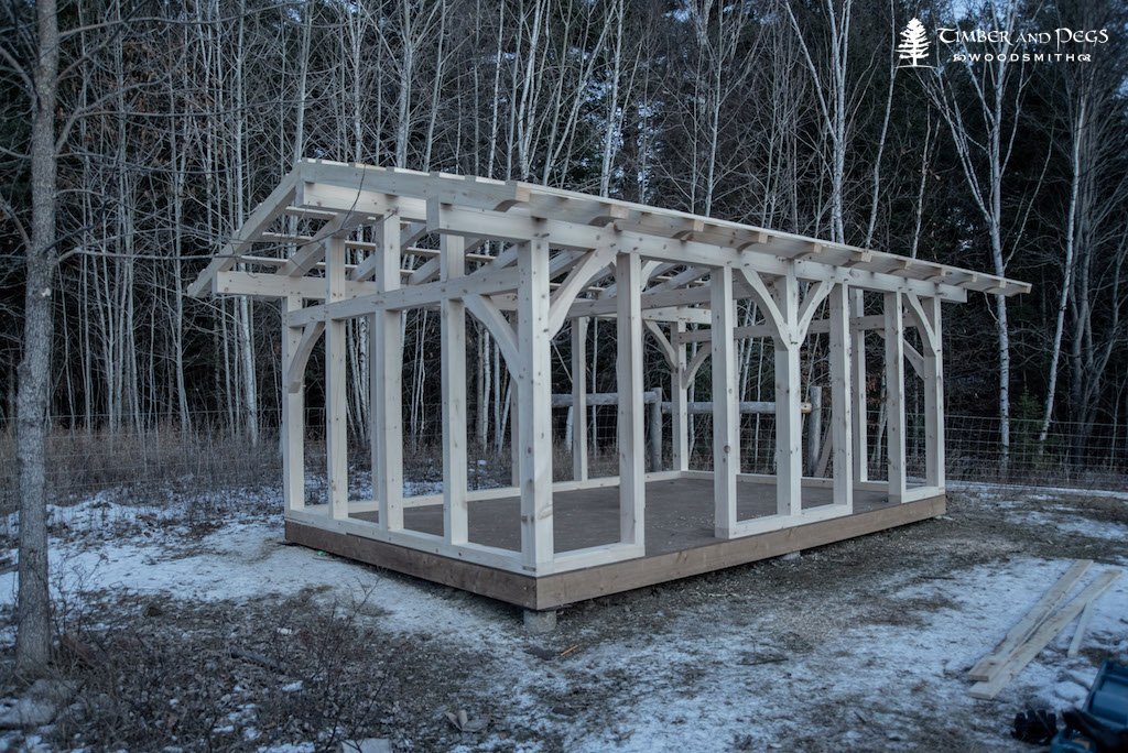 Timber Frame Woodshed 1
